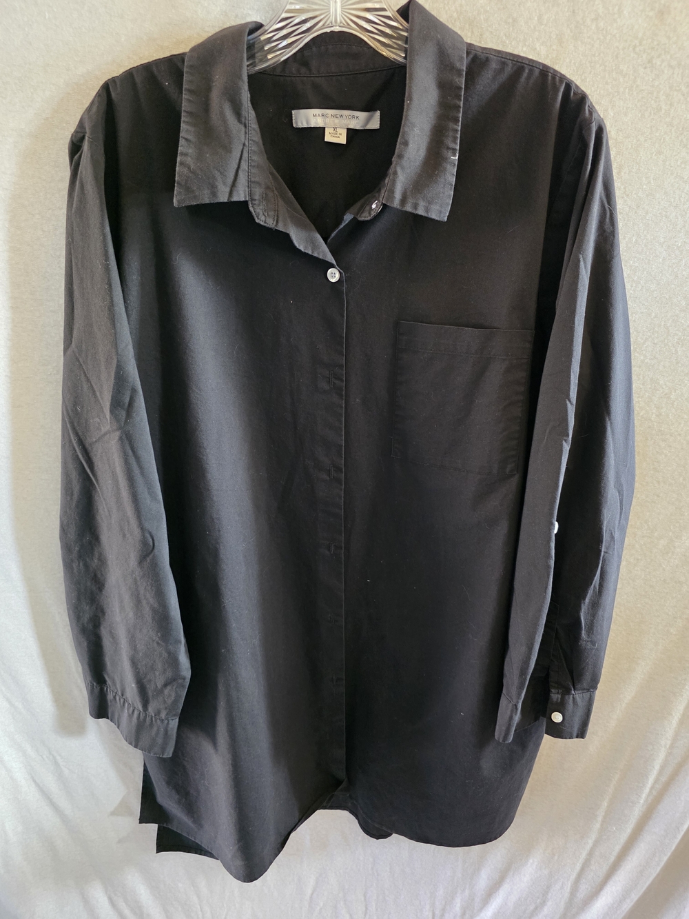 Marc New York Men’s Black Button-Up Shirt Jacket